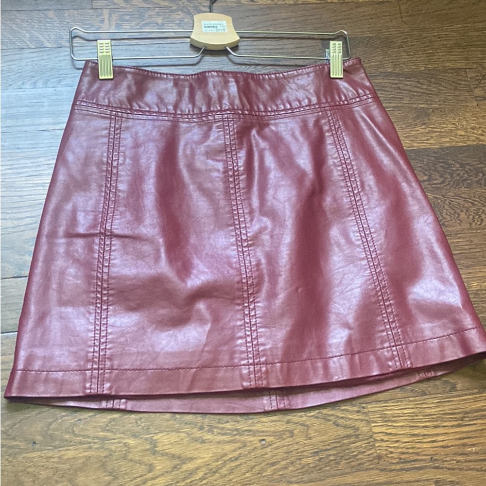 Leather skirt mini free people